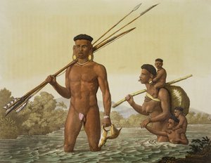 Familia Botocudos, Río Grande, Brasil, de 